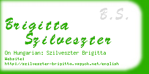 brigitta szilveszter business card